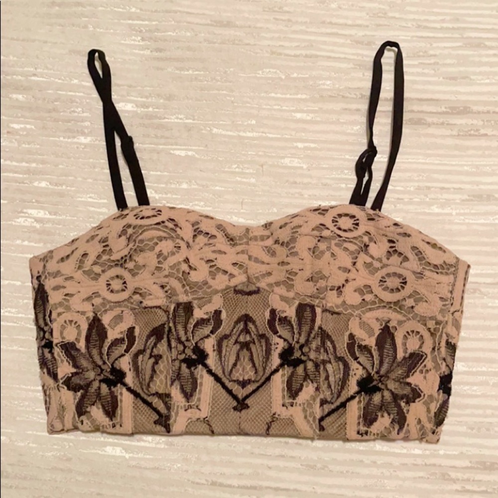BCBGMAXAZRIA Bustier Pink/black XS